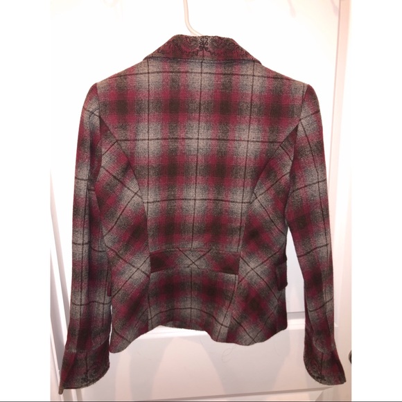 Burgundy and Gray Coat - Picture 3 of 6